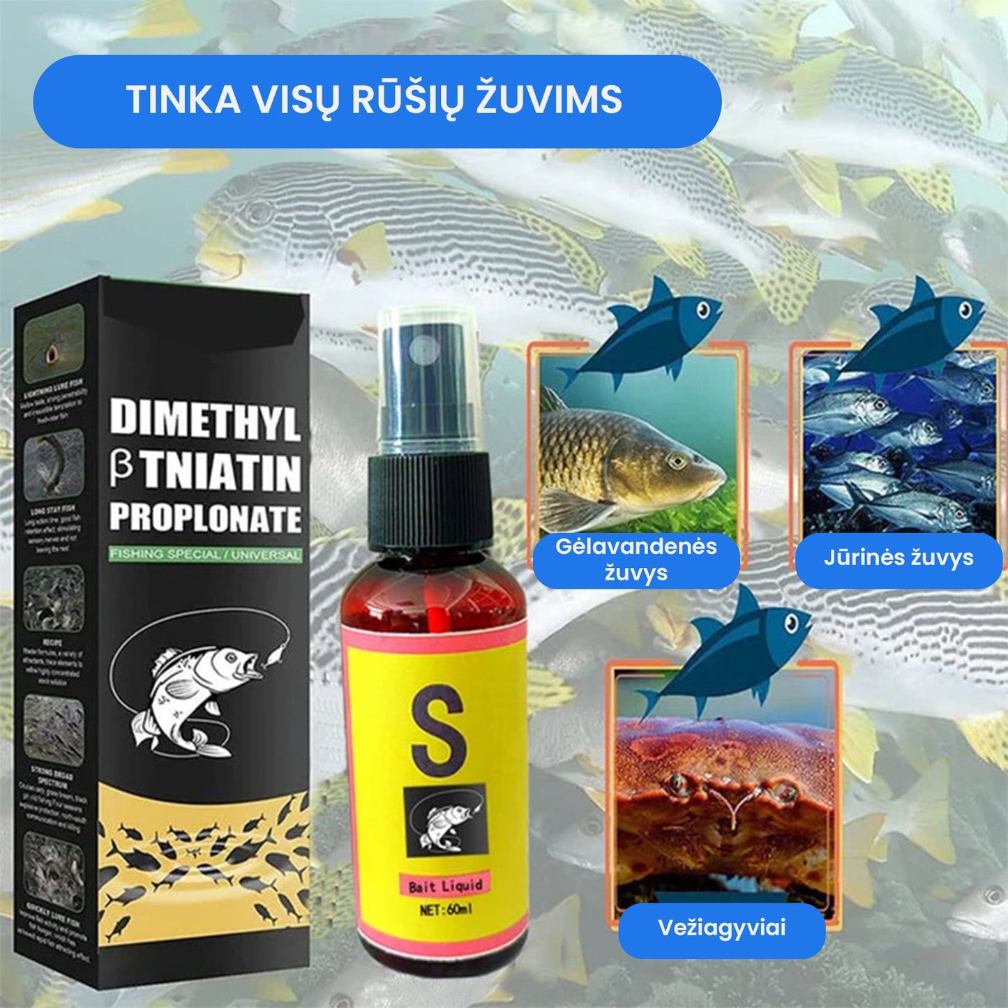 Purškiamas masalo kvapas žuvims