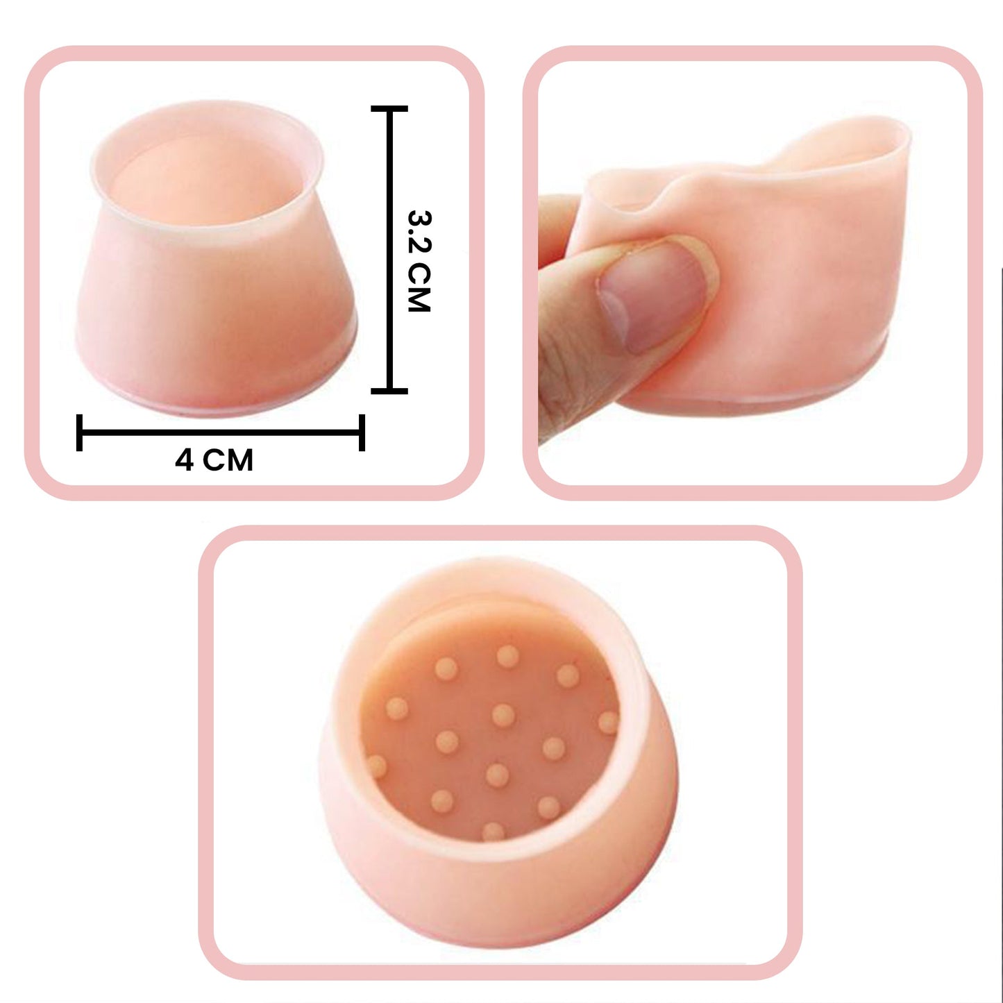 Silikoninės baldų kojelių apsaugos