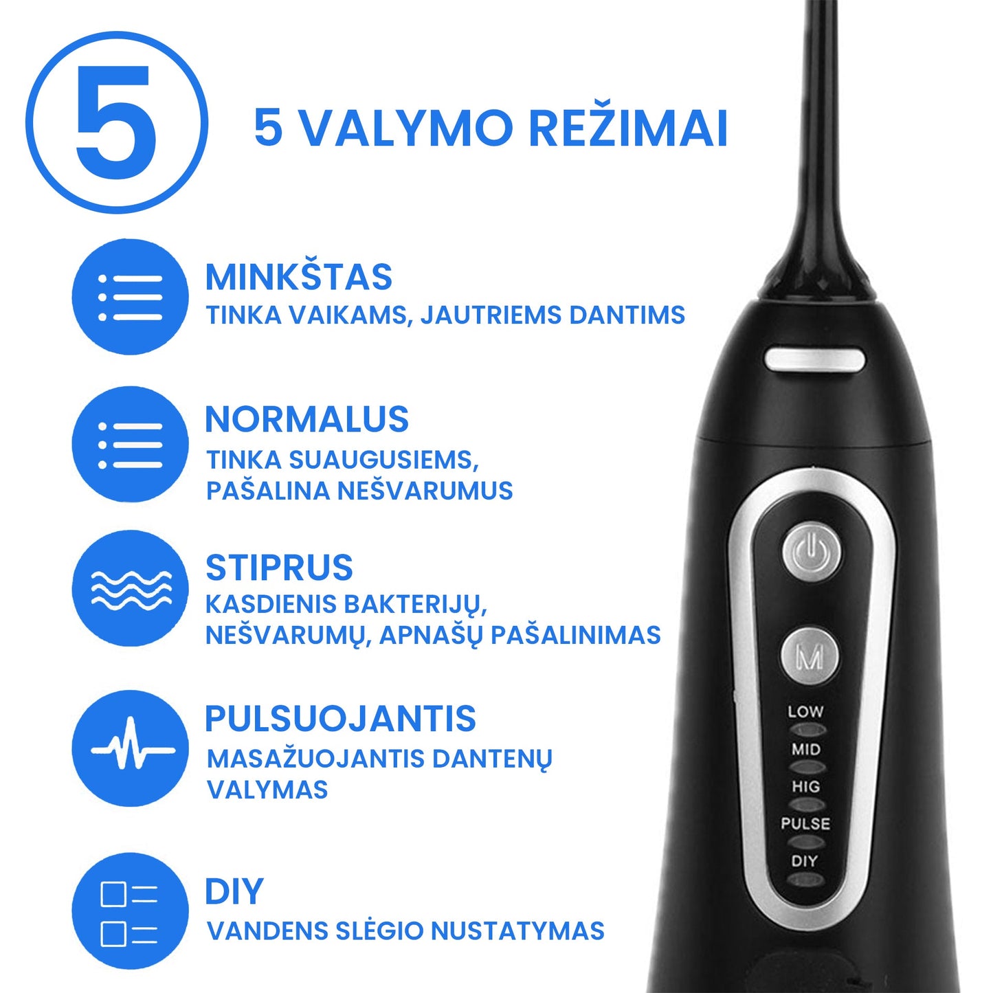 Bevielis burnos irigatorius