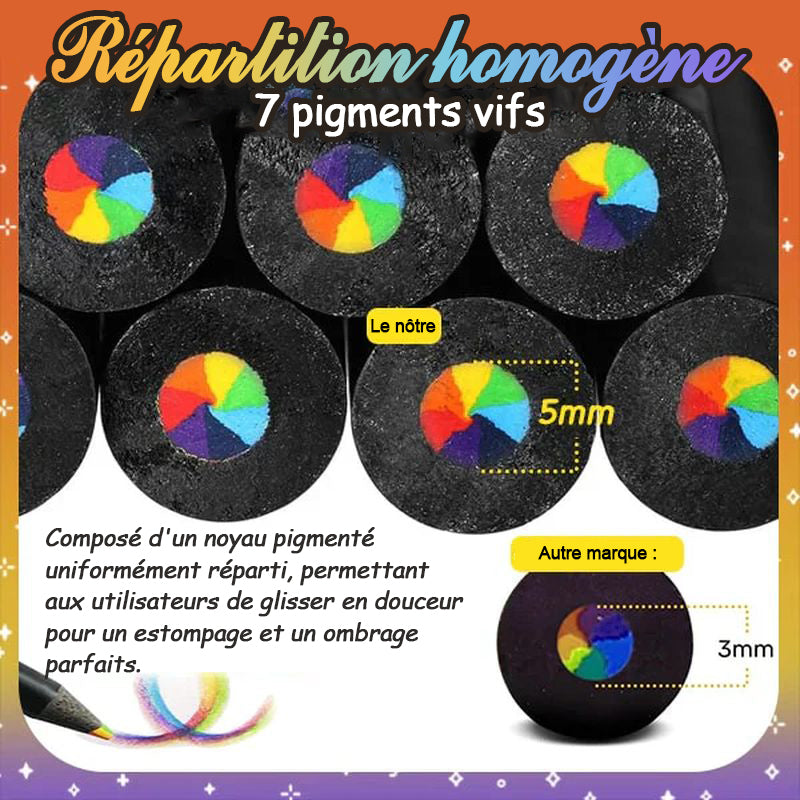 Įvairiaspalvių pieštukų rinkinys - "Vaivorykštė"