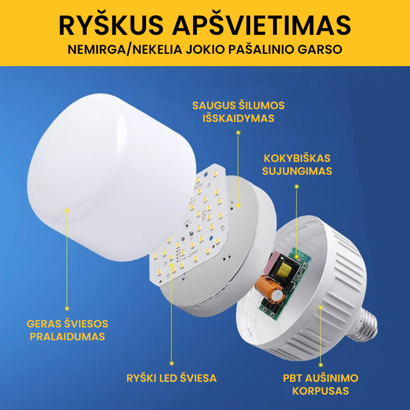 LED lemputė su judesio davikliu