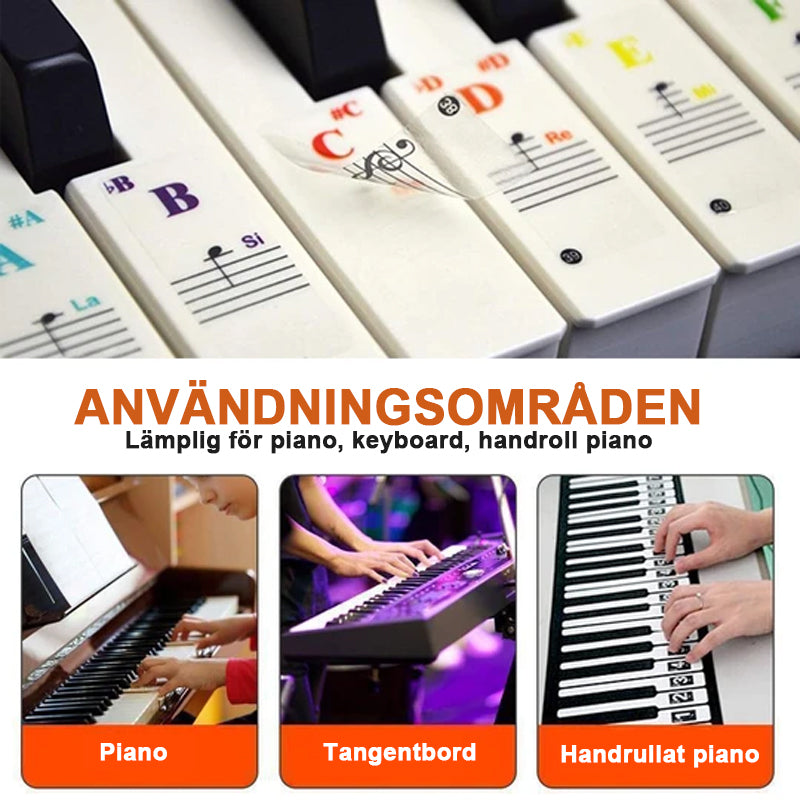 Pianino lipdukai mokymuisi