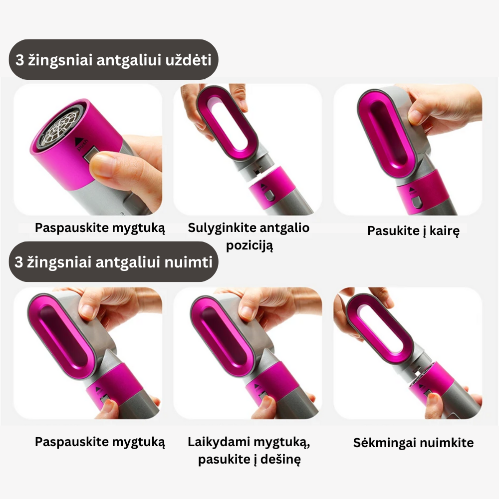 Plaukų formavimo rinkinys 5 in 1