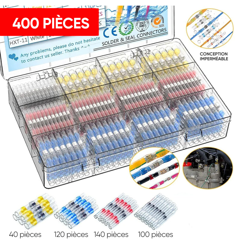 Vandeniui atsparios lituojamos laidų jungtys