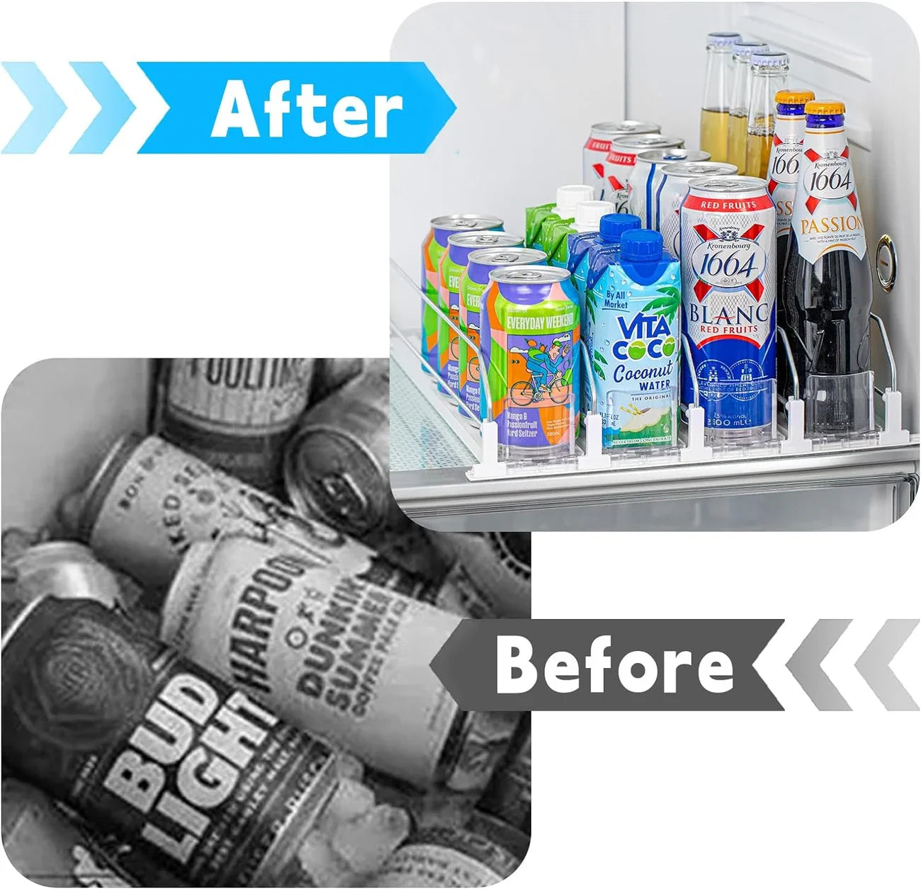 Šaldytuvo dėklas gėrimams