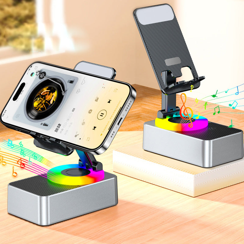 Mobiliojo telefono laikiklis su Bluetooth garsiakalbiu