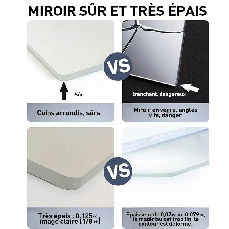 Priklijuojamas sieninis veidrodis