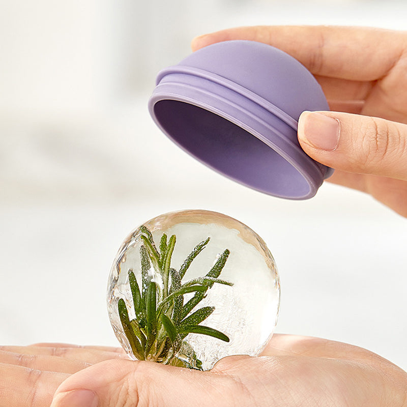 Apvali silikoninė ledo forma