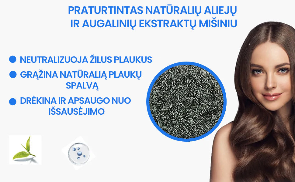 Muilas neutralizuojantis žilus plaukus