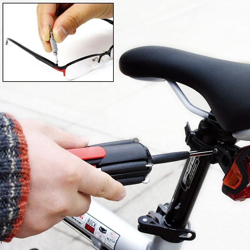 Daugiafunkcinis įrankis ( 8 atsuktuvai ir 2 LED žibintuvėliai)