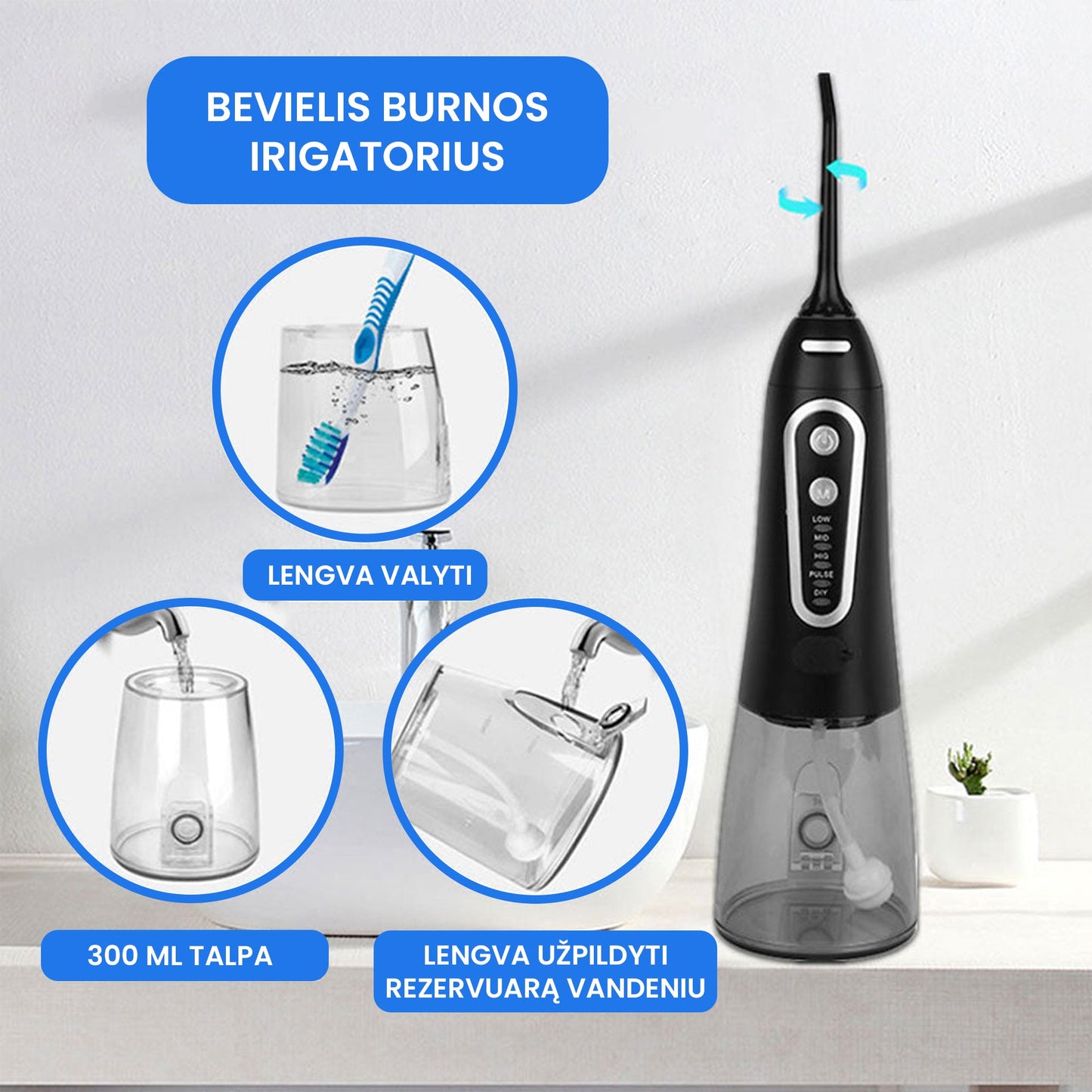 Bevielis burnos irigatorius