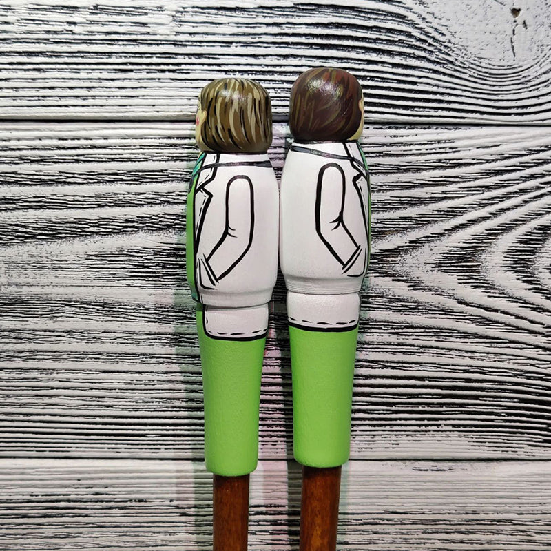 Šmaikštus rankų darbo rašiklis