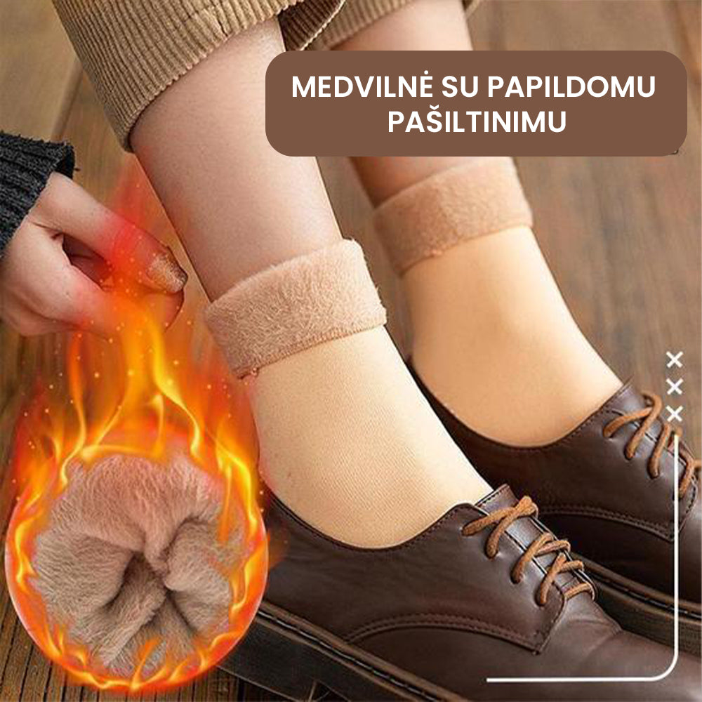 Šiltos, žieminės moteriškos kojinės (10 porų)