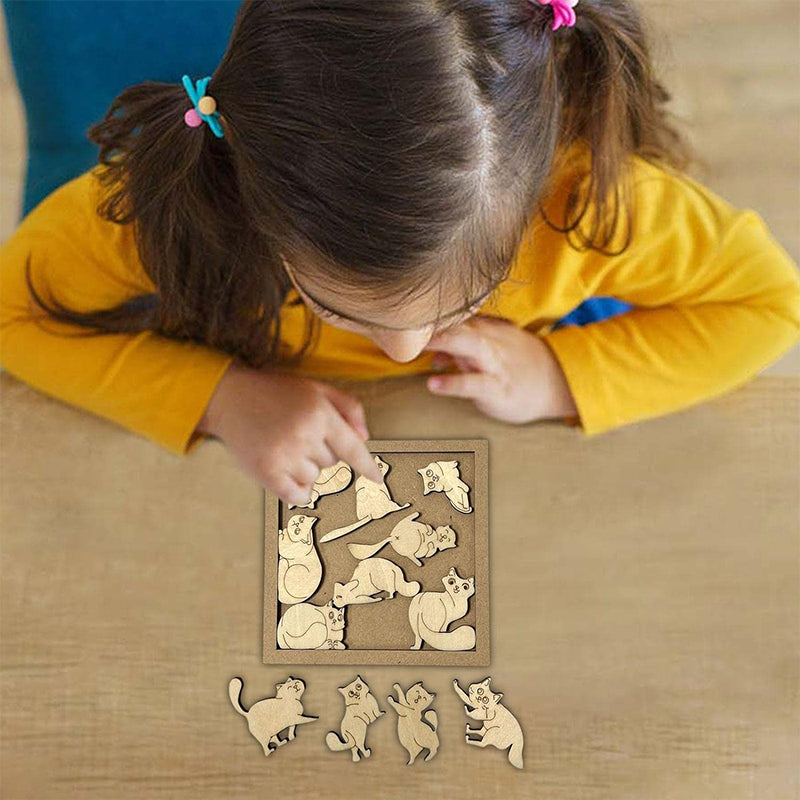 Medinė kačiukų dėlionė