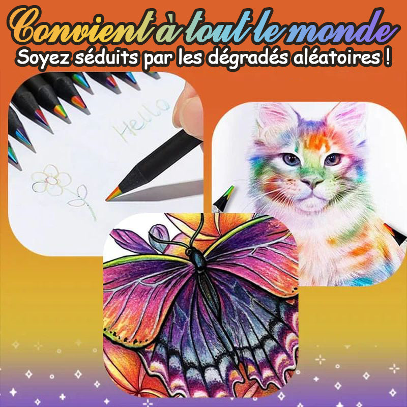 Įvairiaspalvių pieštukų rinkinys - "Vaivorykštė"