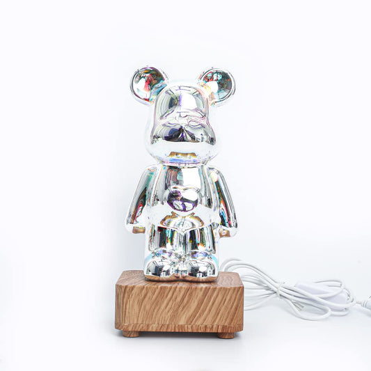LED 3D stiklinė meškiuko lempa