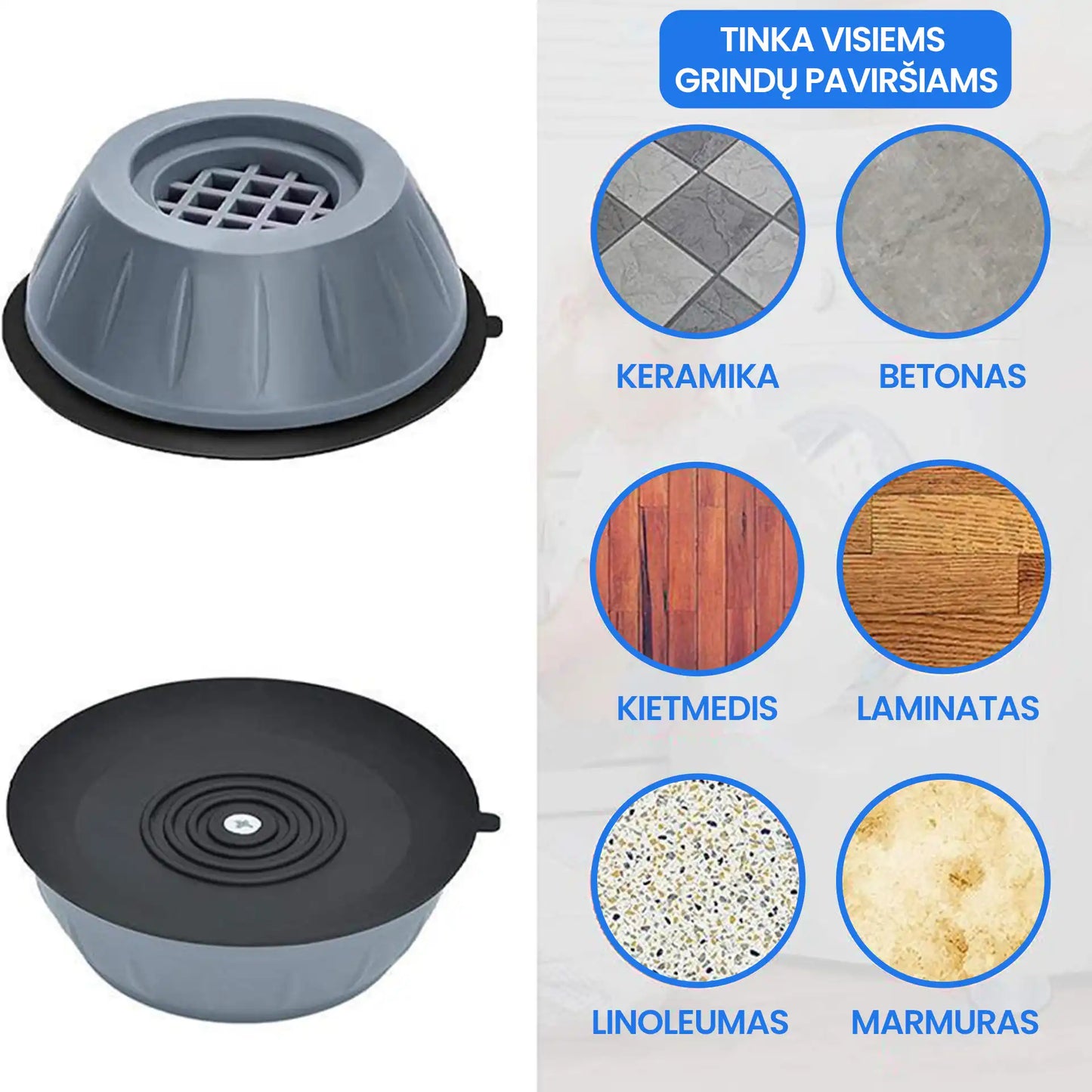 MaxFix™ - antivibraciniai padai skalbimo mašinoms