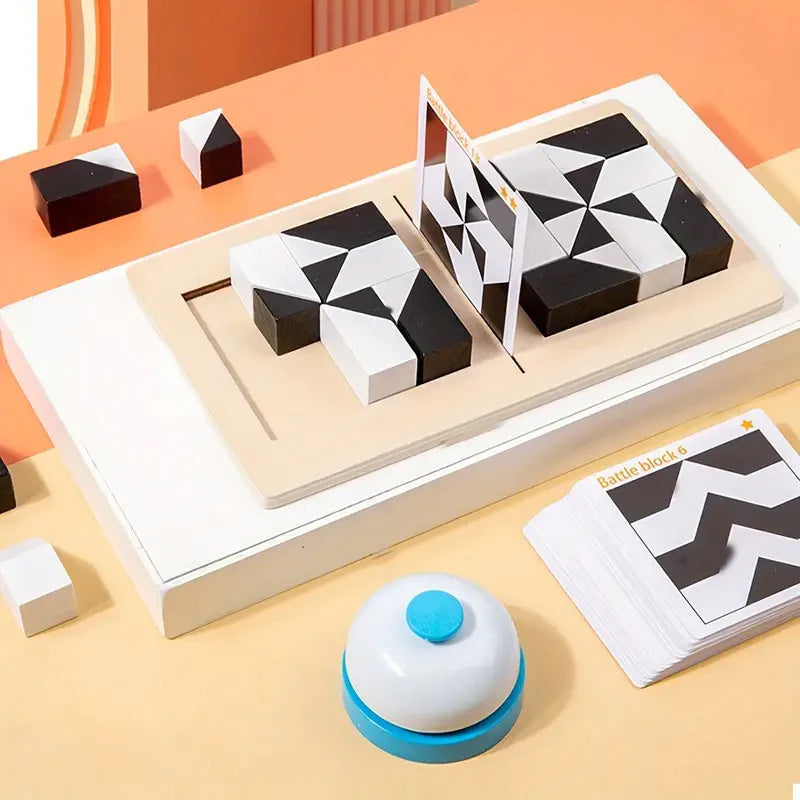 Medinių kaladėlių dėlionė