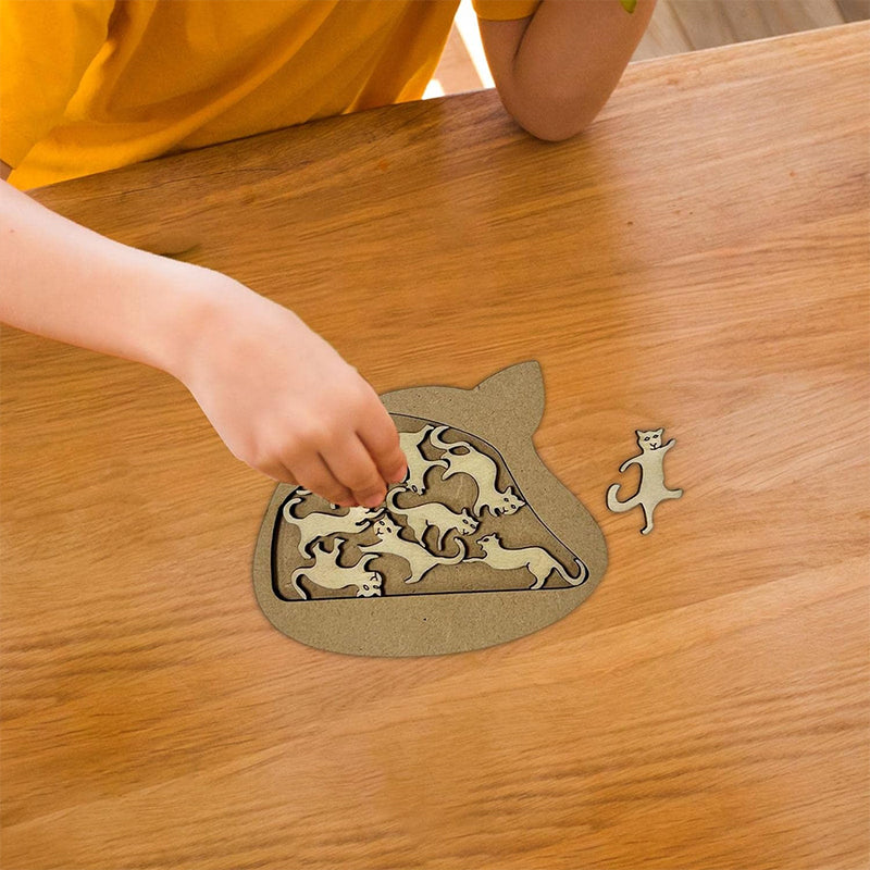 Medinė kačiukų dėlionė