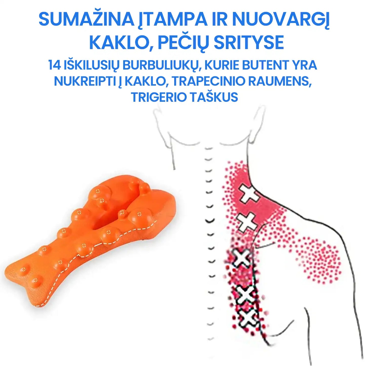 FlexiTrap™ - Kaklo ir nugaros masažuoklis