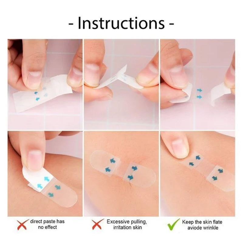 Bespalvės veido patempimo juostelės