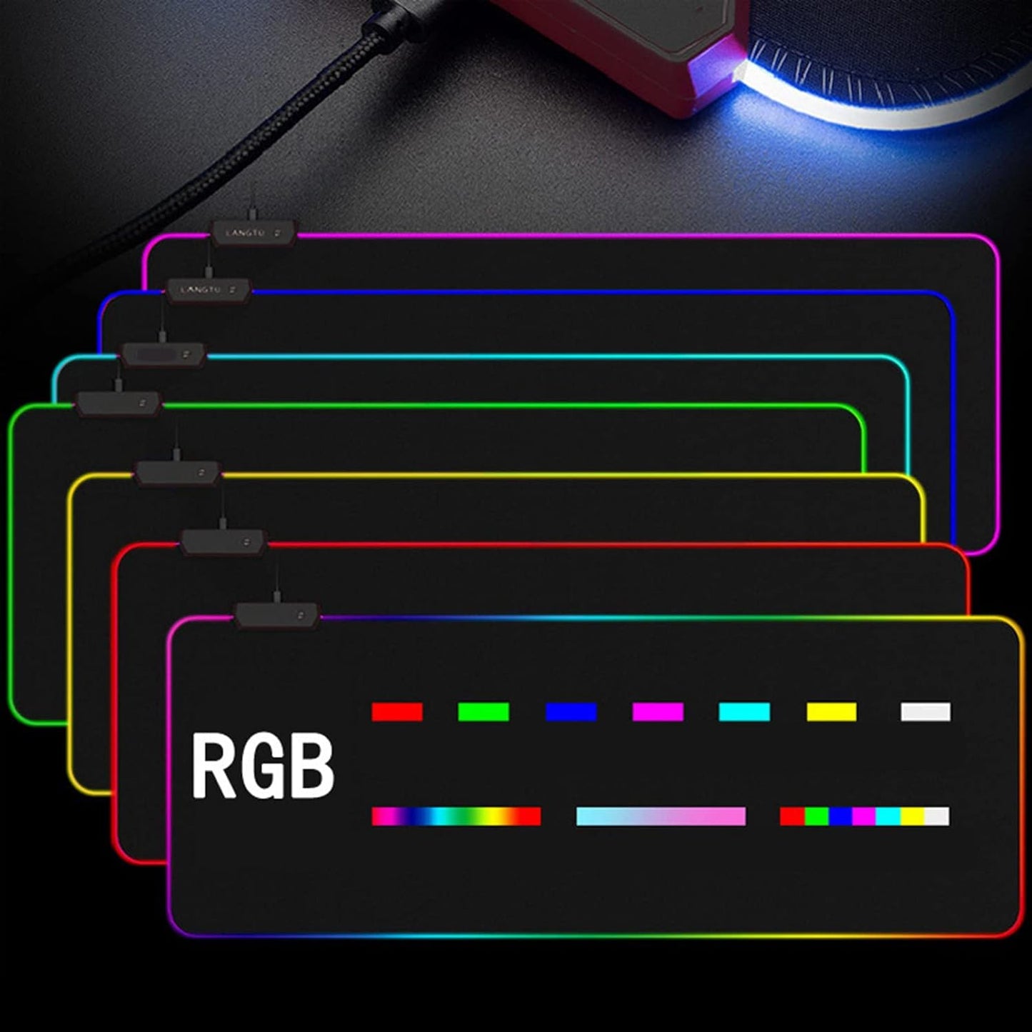 LED kilimėlis pelytei ir klaviatūrai