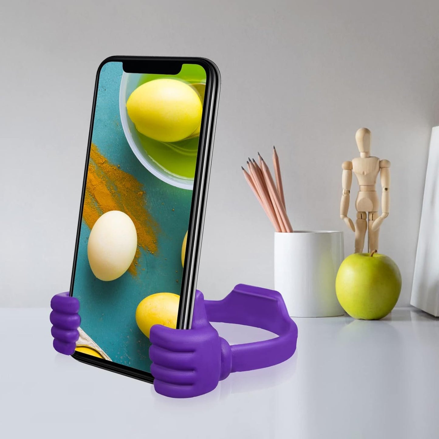 Telefono laikiklis su iškeltais nykščiais (3 vnt.)