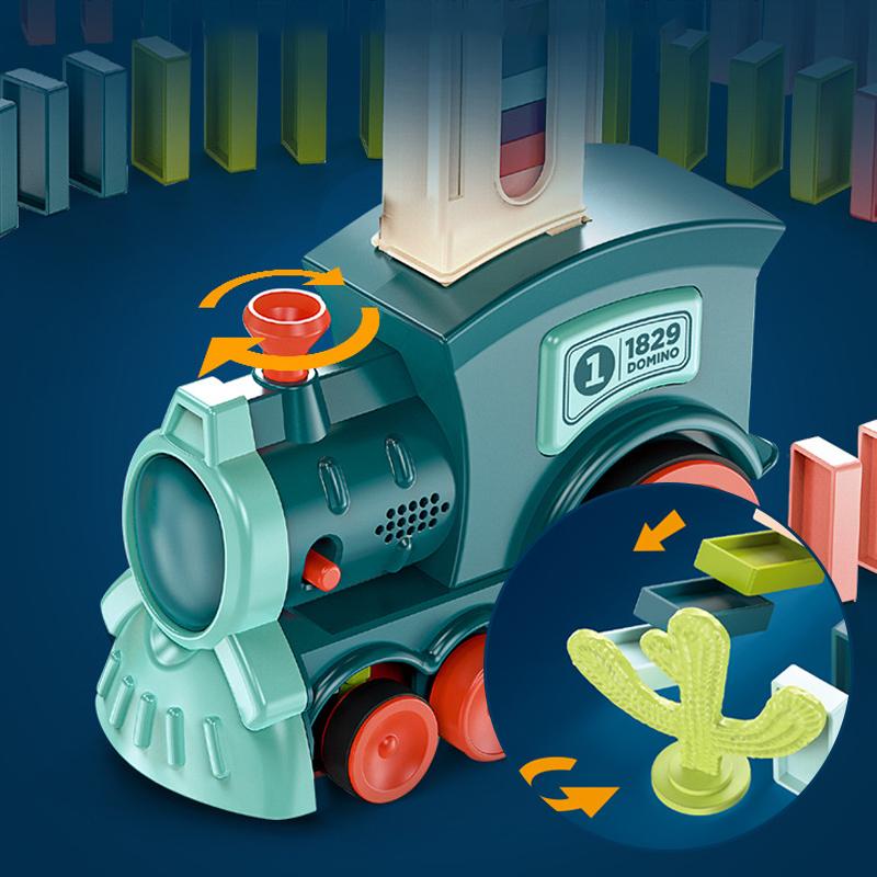 Traukinukas dėliojantis "Domino" kaladėles