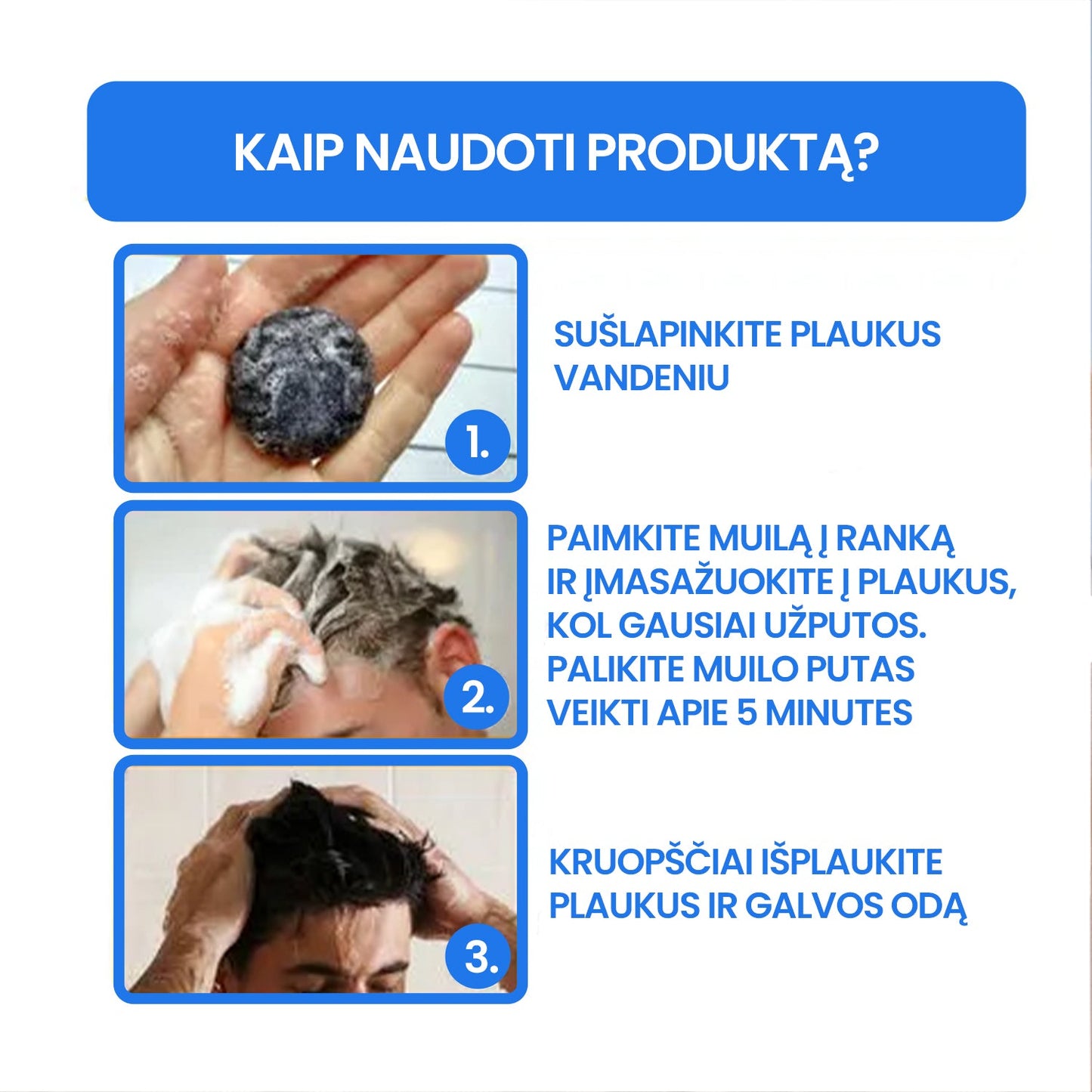 Muilas neutralizuojantis žilus plaukus