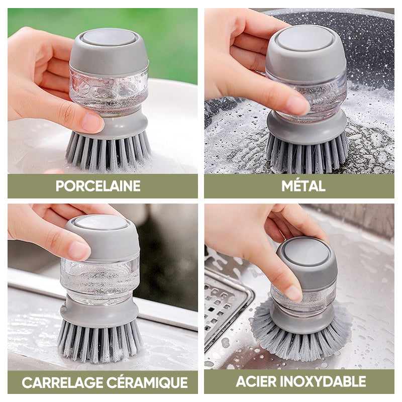 Indų plovimo šepetėliai su dozatoriumi