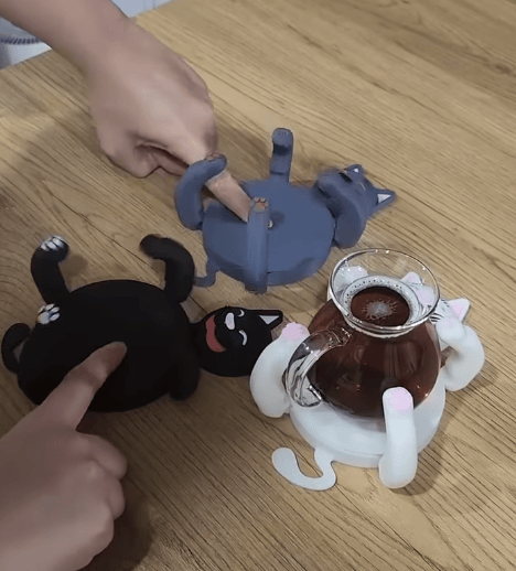 3D užsegami kačių gėrimų padėkliukai