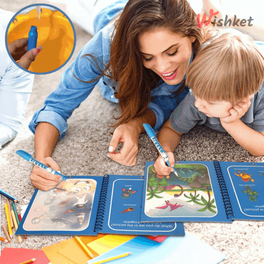 Magiška Piešimo Knyga su Vandens Pieštuku \Magic Water Book\""