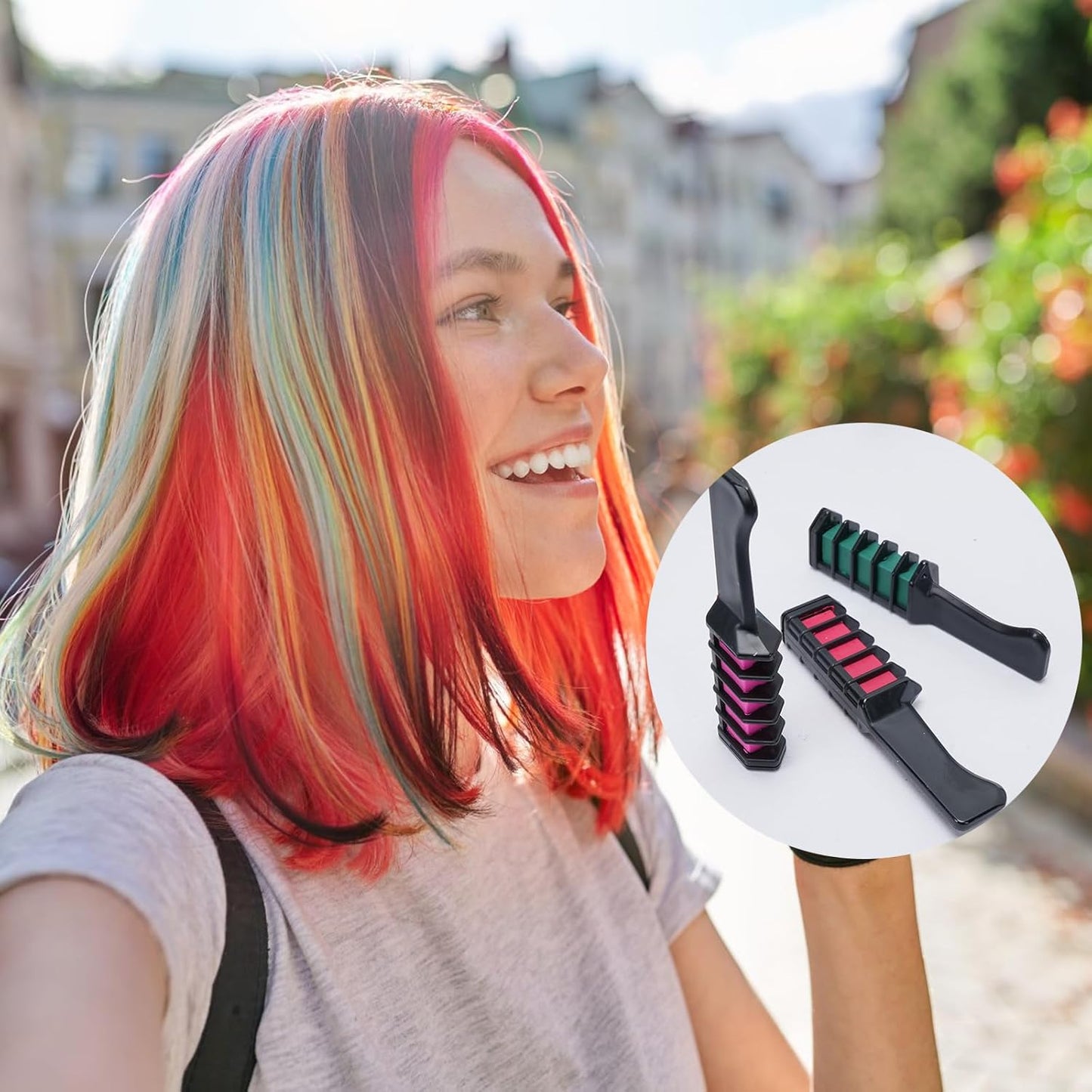 Plaukų dažymo šukos su spalva (10 vnt.)