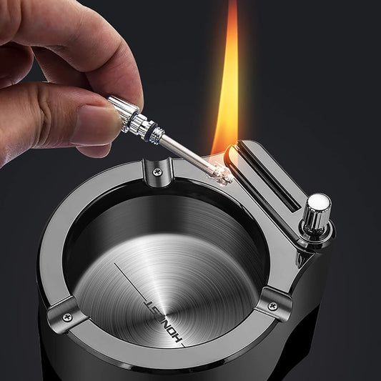 Metalinė peleninė su žiebtuvėliu