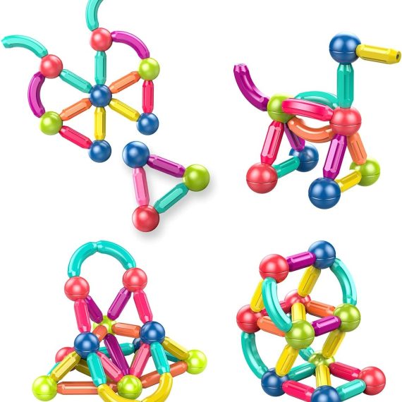 Magnetinių rutuliukų ir lazdelių rinkinys