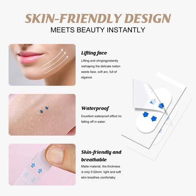 Bespalvės veido patempimo juostelės