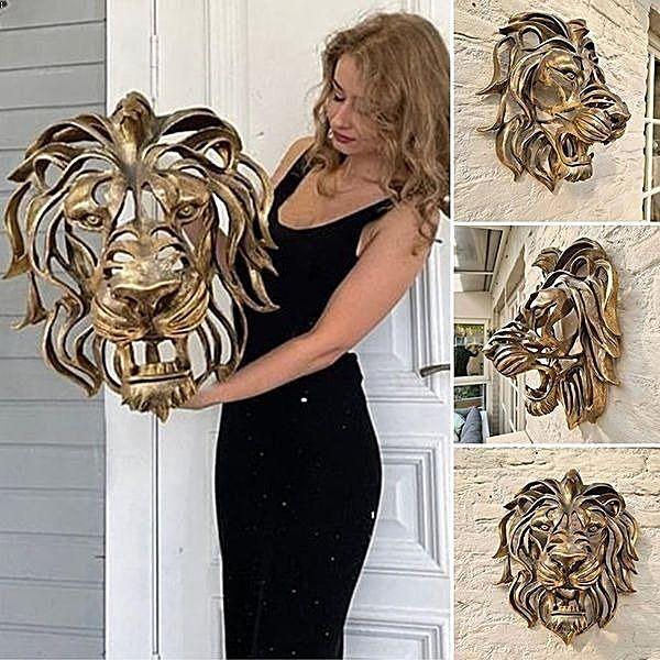 Sieninė liūto dekoracija