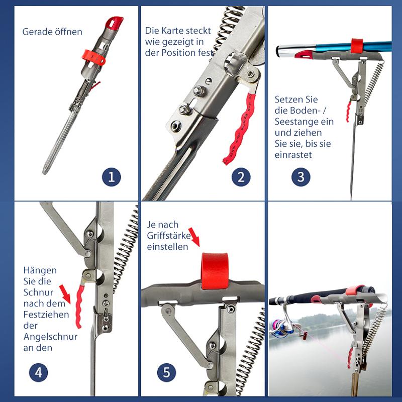 Automatinis meškerės laikiklis su spyruokle