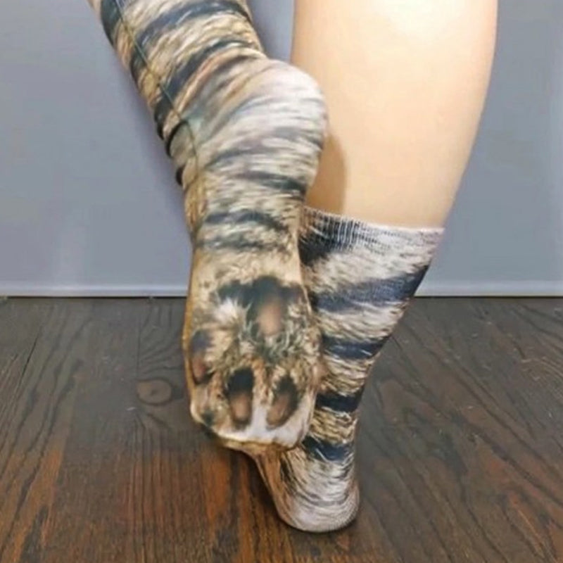 Universalios 3D gyvūnų letenų kojinės