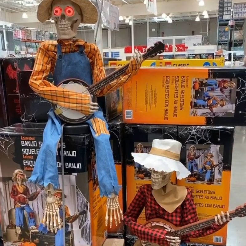 Animaciniai Banjo grojantys skeletai