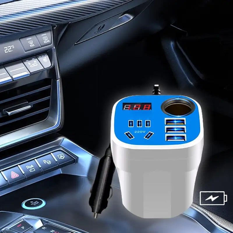 Kelių lizdų įkroviklis automobiliui