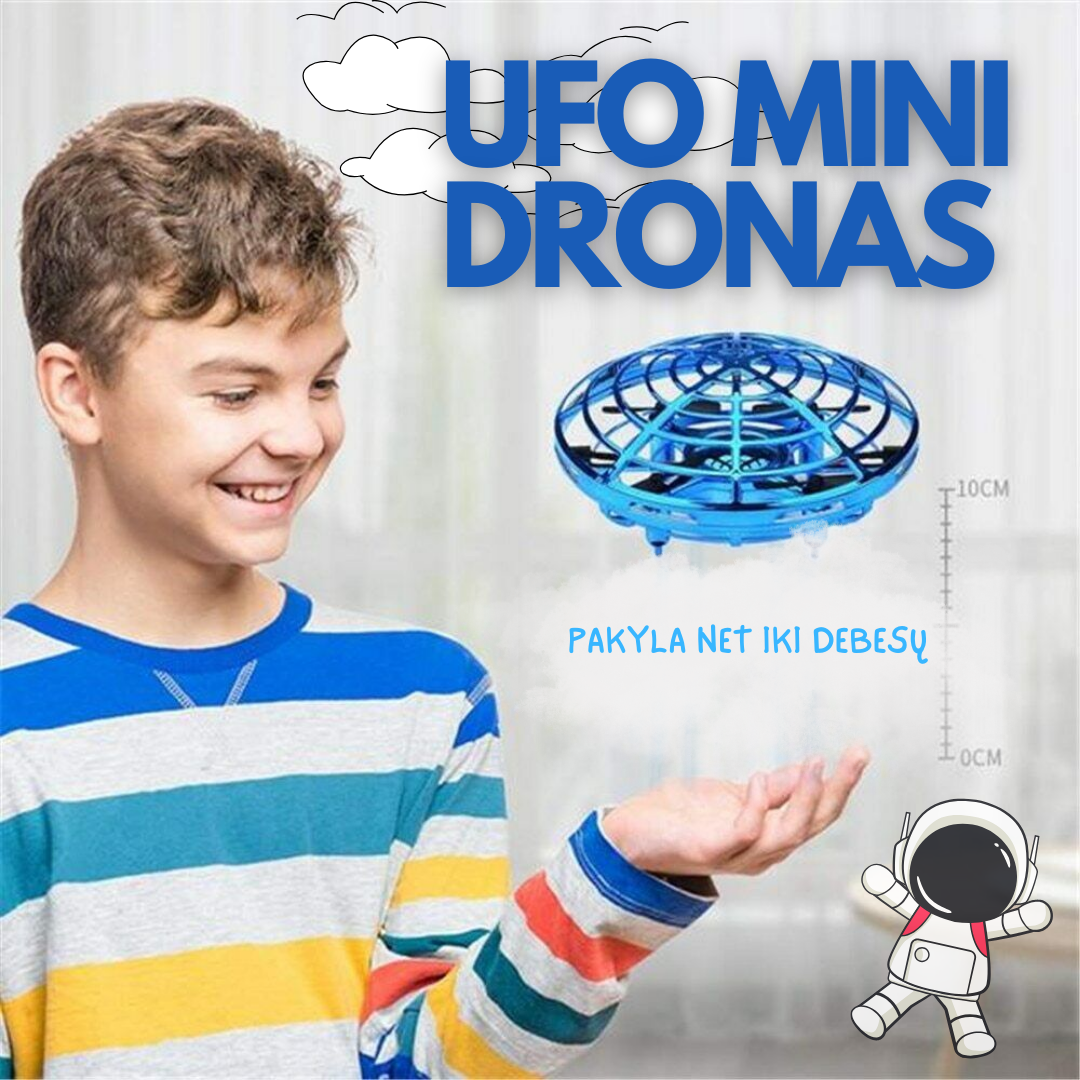 Skraidantis ir ranka valdomas UFO MINI DRONAS
