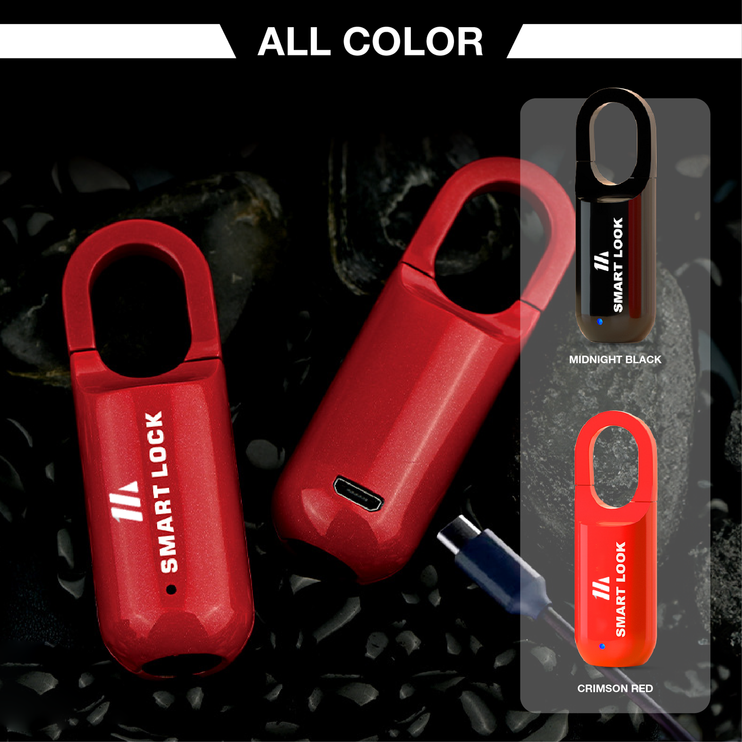 Išmanioji spynelė atrakinama piršto antspaudu