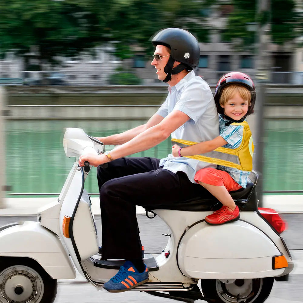 Specialus motorolerio saugos diržas vaikams