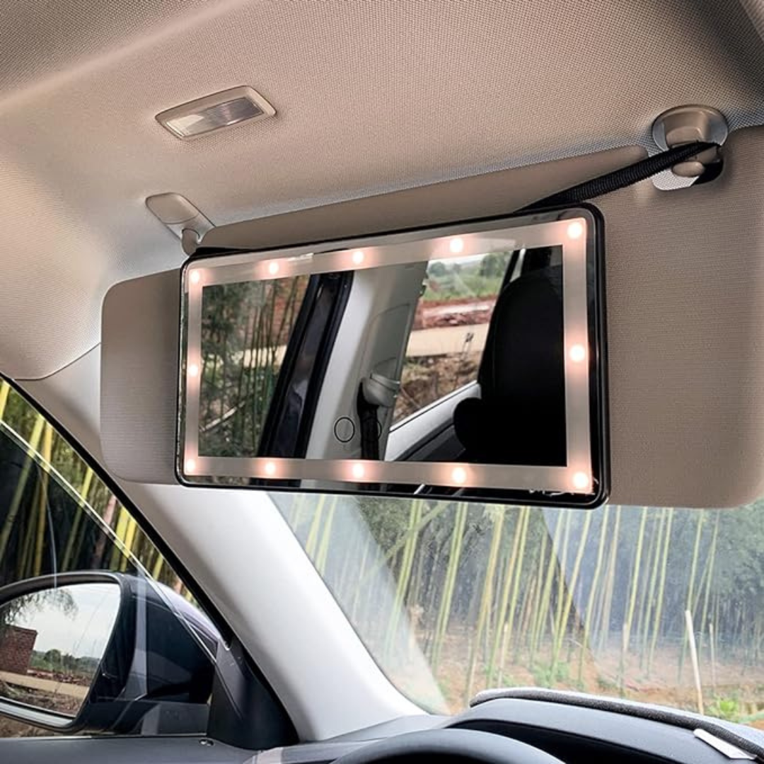 Automobilio veidrodėlis su LED apšvietimu