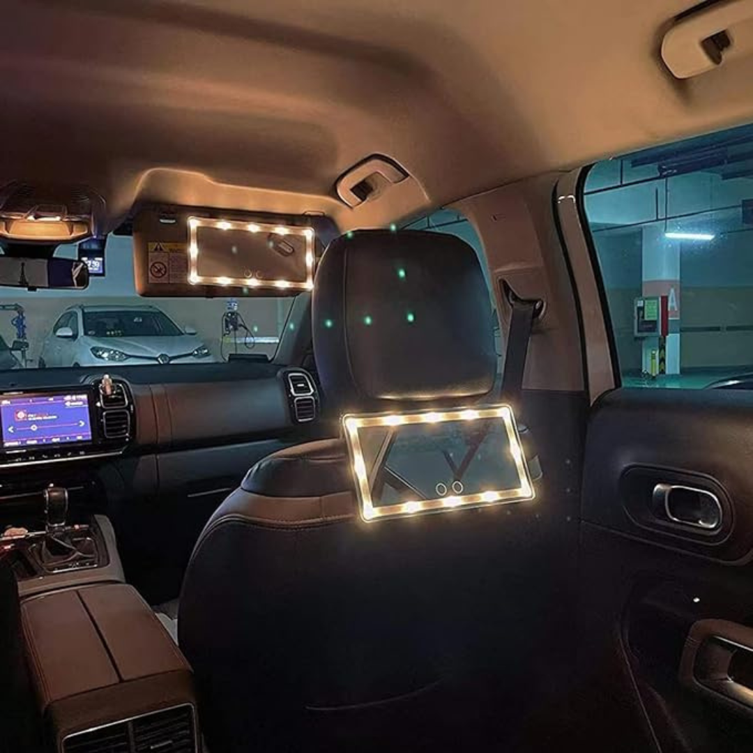 Automobilio veidrodėlis su LED apšvietimu