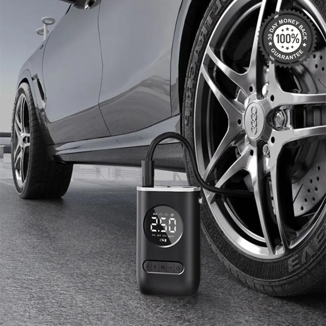 Nešiojama mini pompa automobiliui