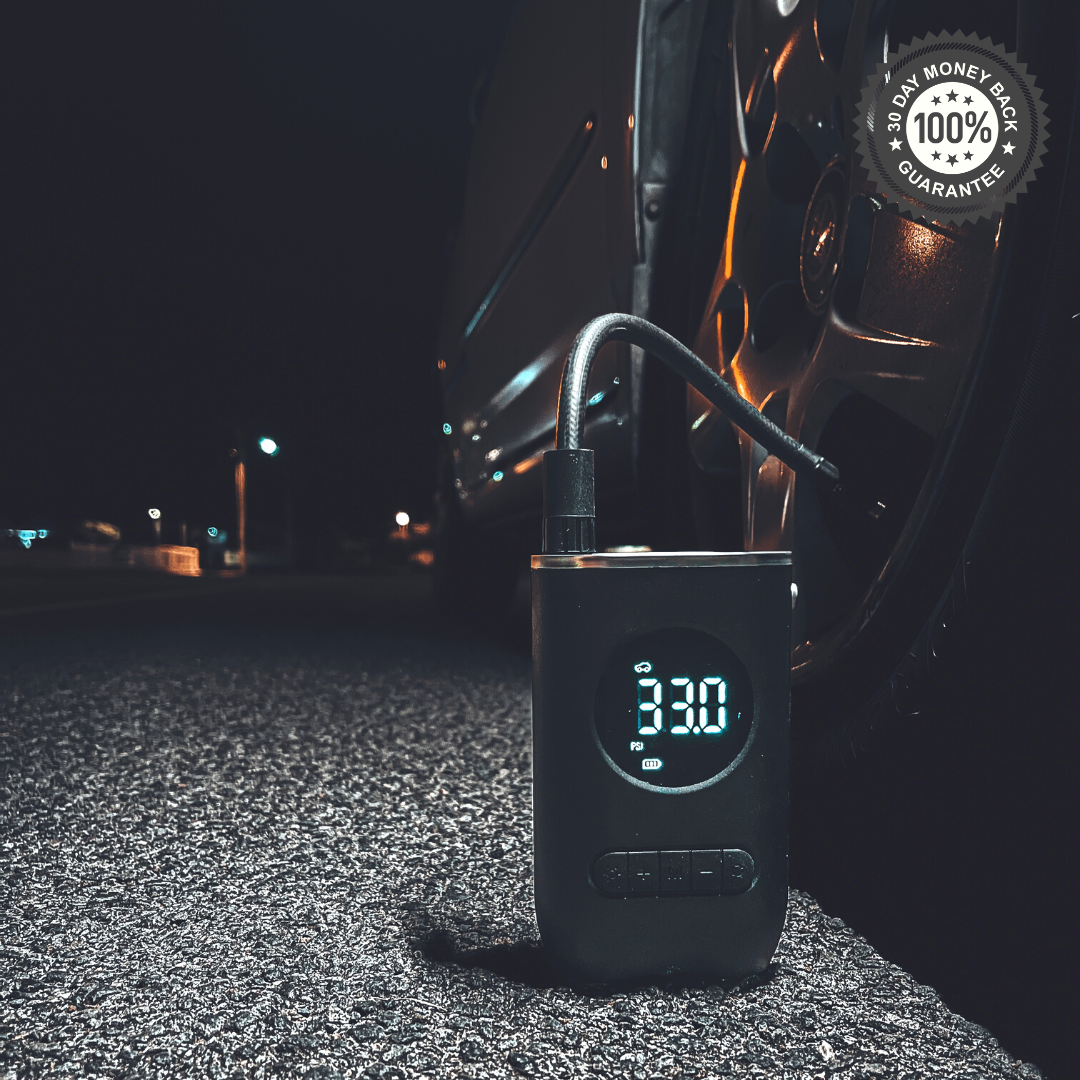 Nešiojama mini pompa automobiliui