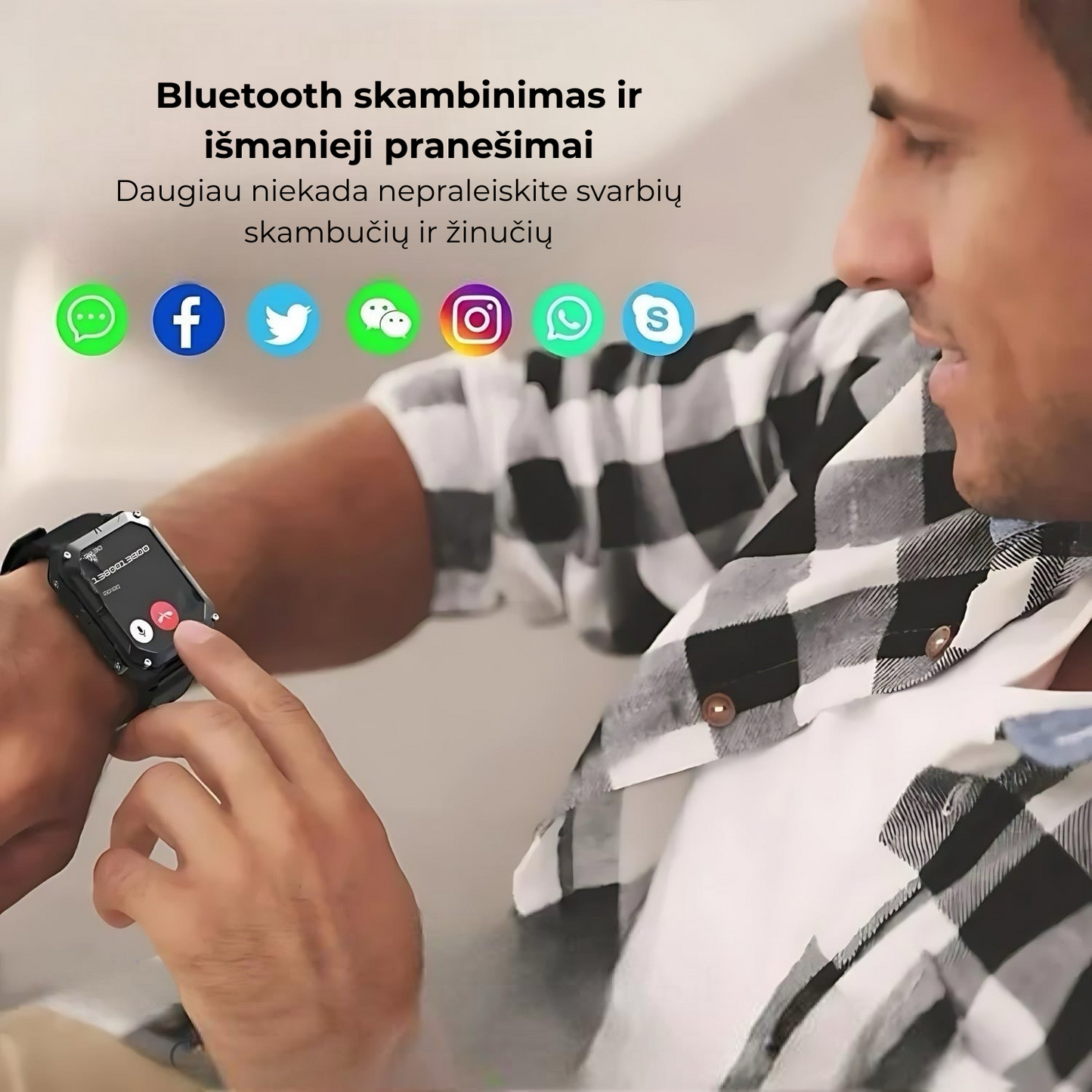 Galaxy Armor™ išmanusis laikrodis - sutaupykite 100 €+ už nesunaikinamą išmanųjį laikrodį, skirtą iOS ir Android