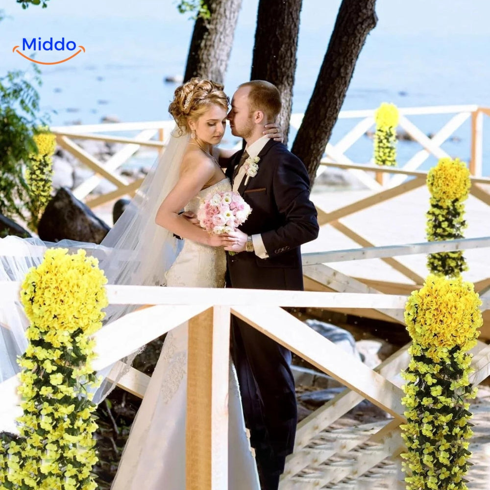 Orchidėjų kaskadas dekoracija